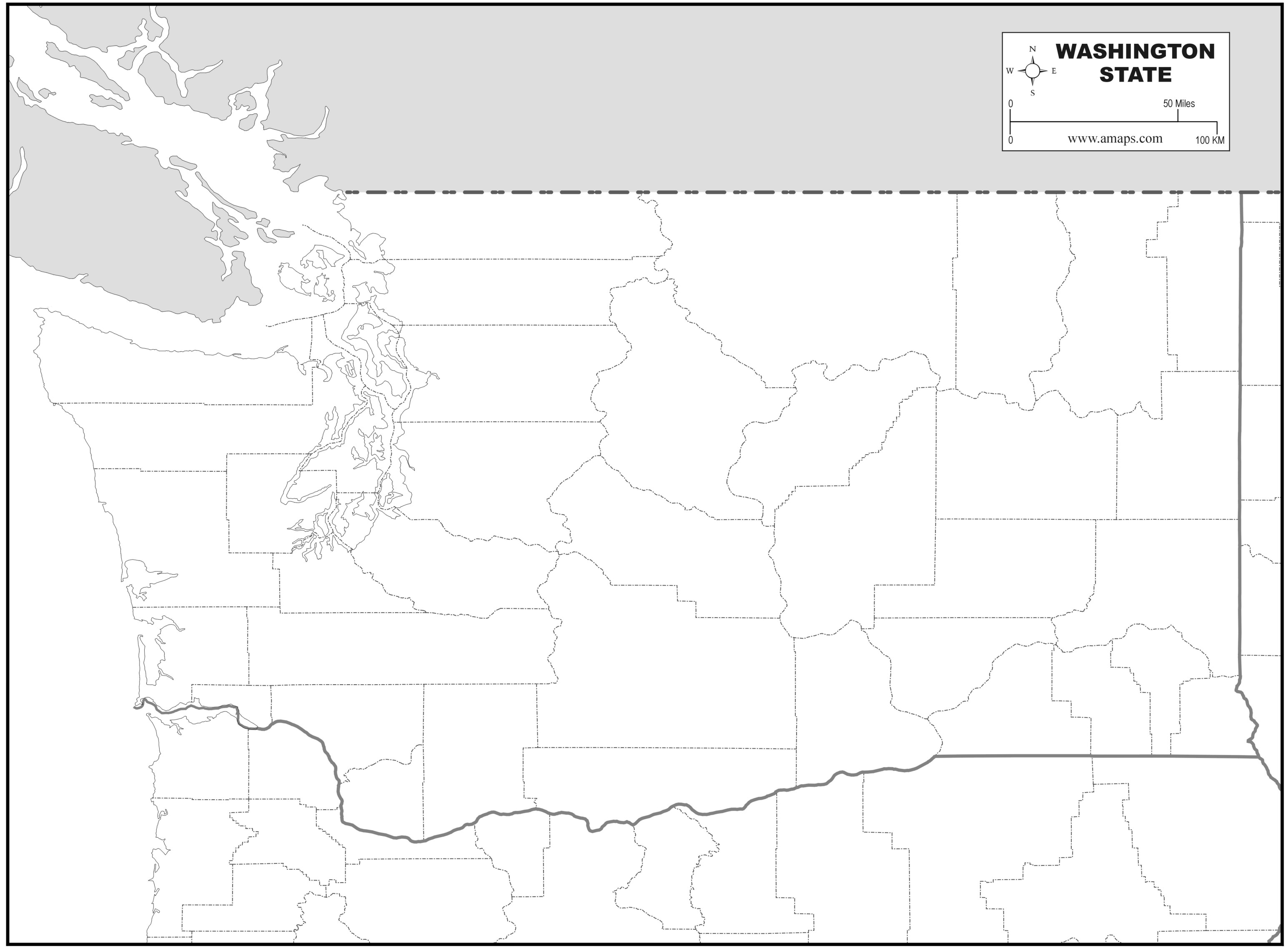 FREE MAP OF WASHINGTON STATE